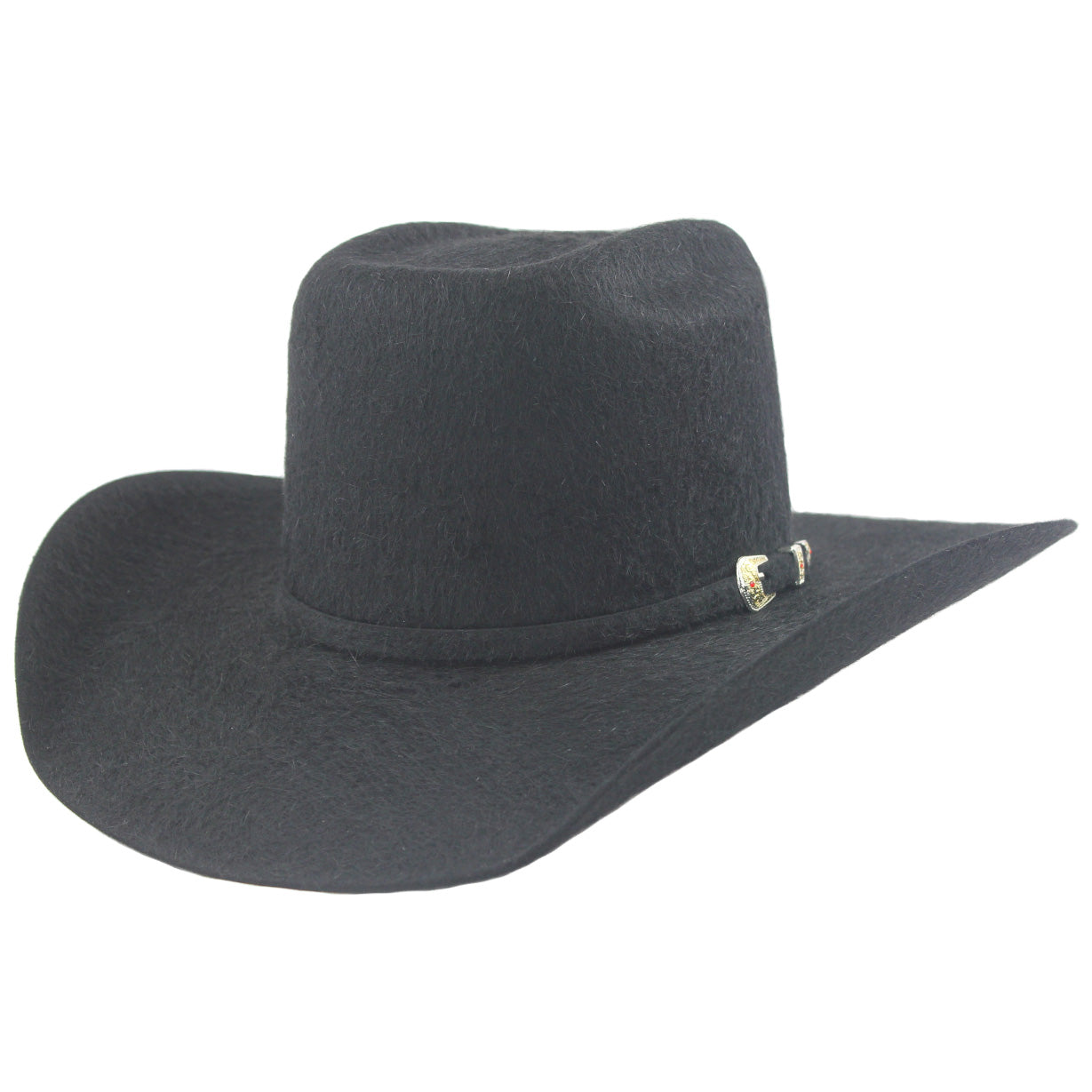 Cuernos Chuecos 30x Black Grizzly Felt Cowboy Hat