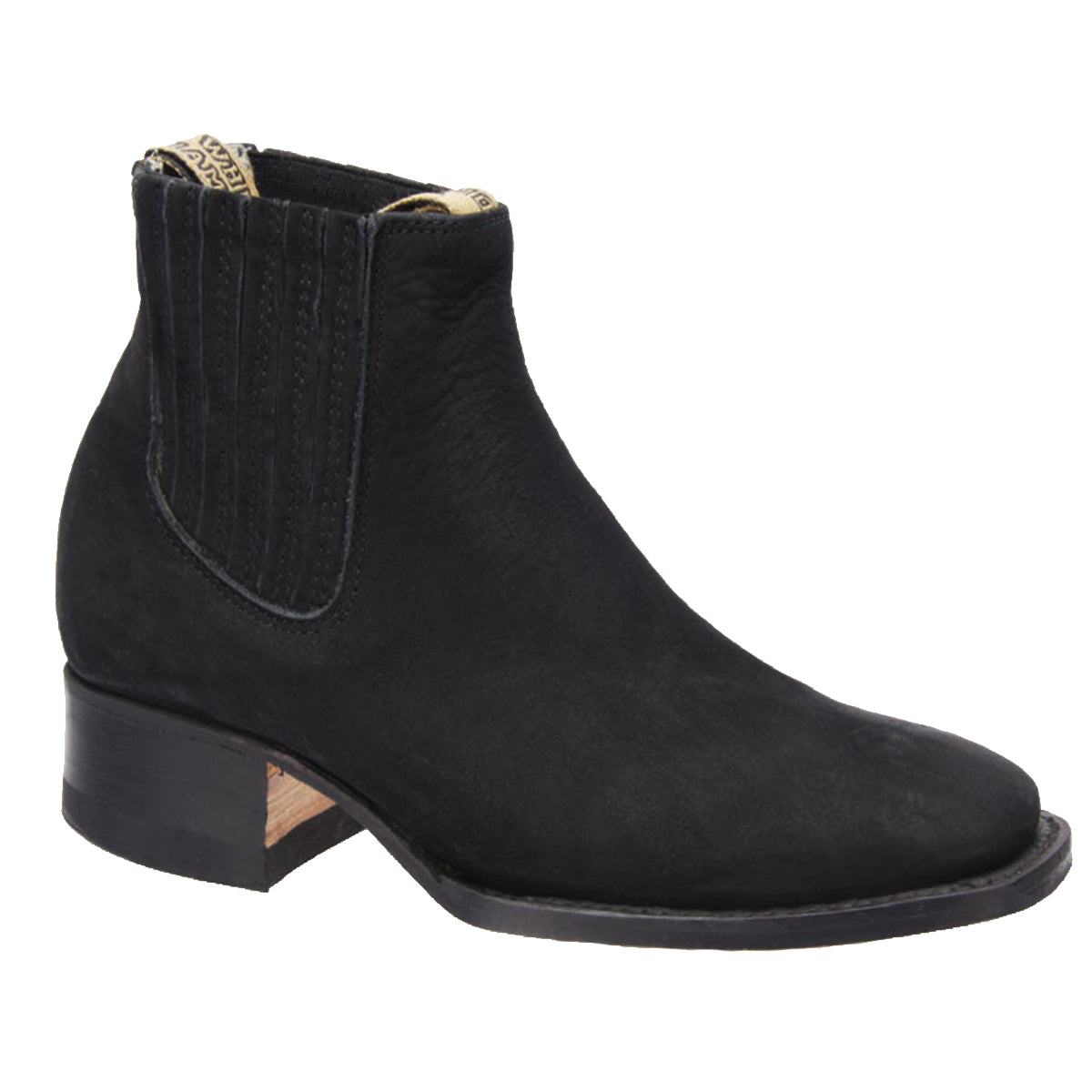 Women's Nogal Black Square Toe Booties