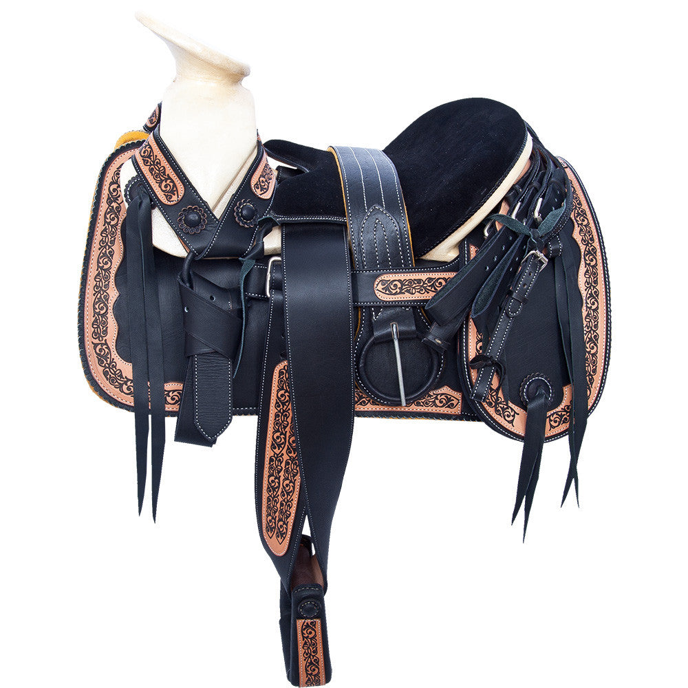 Montura Silla Charra Cola De Pato Piel Fuste 15 Caballo | Meses sin Montura Silla Charra Cola De Pato Piel Fuste 15 Caballo | Meses sin