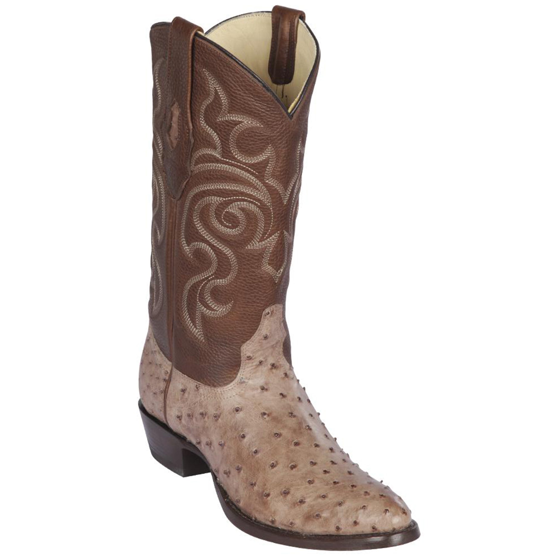 Moka Ostrich Cowboy Boot