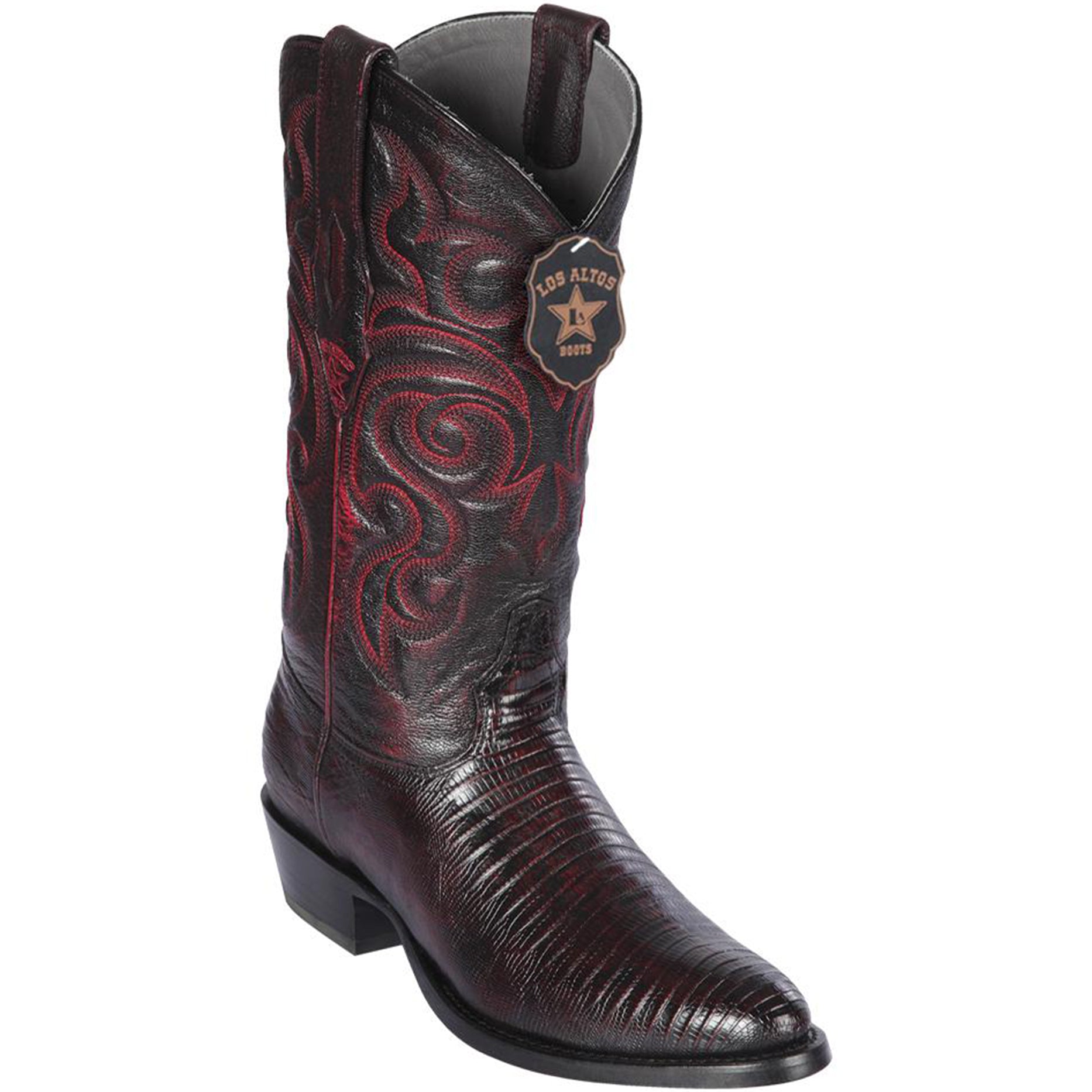 Black Cherry Lizard Skin Cowboy Boots RToe