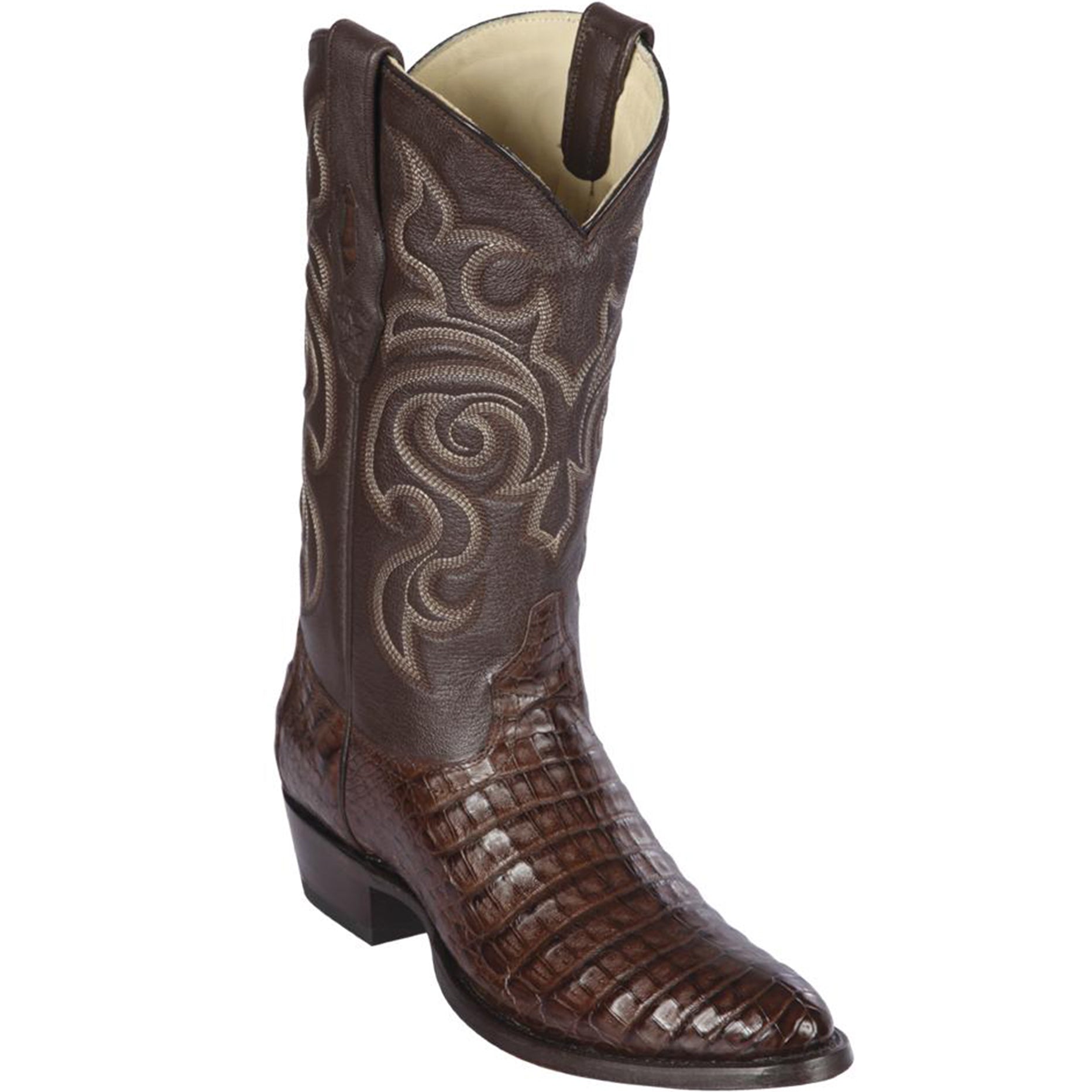 Los Altos Mens Brown Caiman Boot