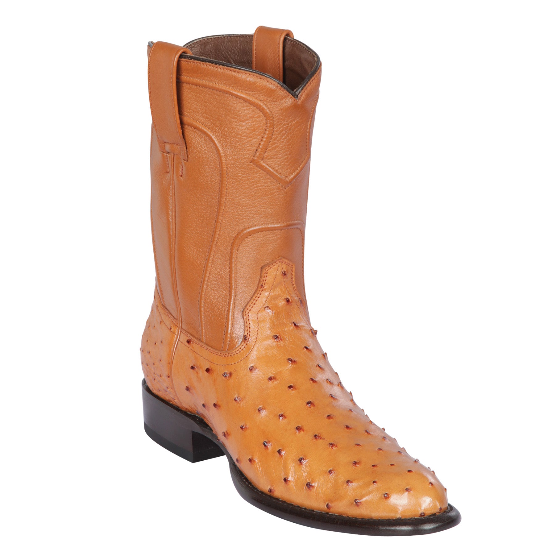 Honey Ostrich Roper Boot