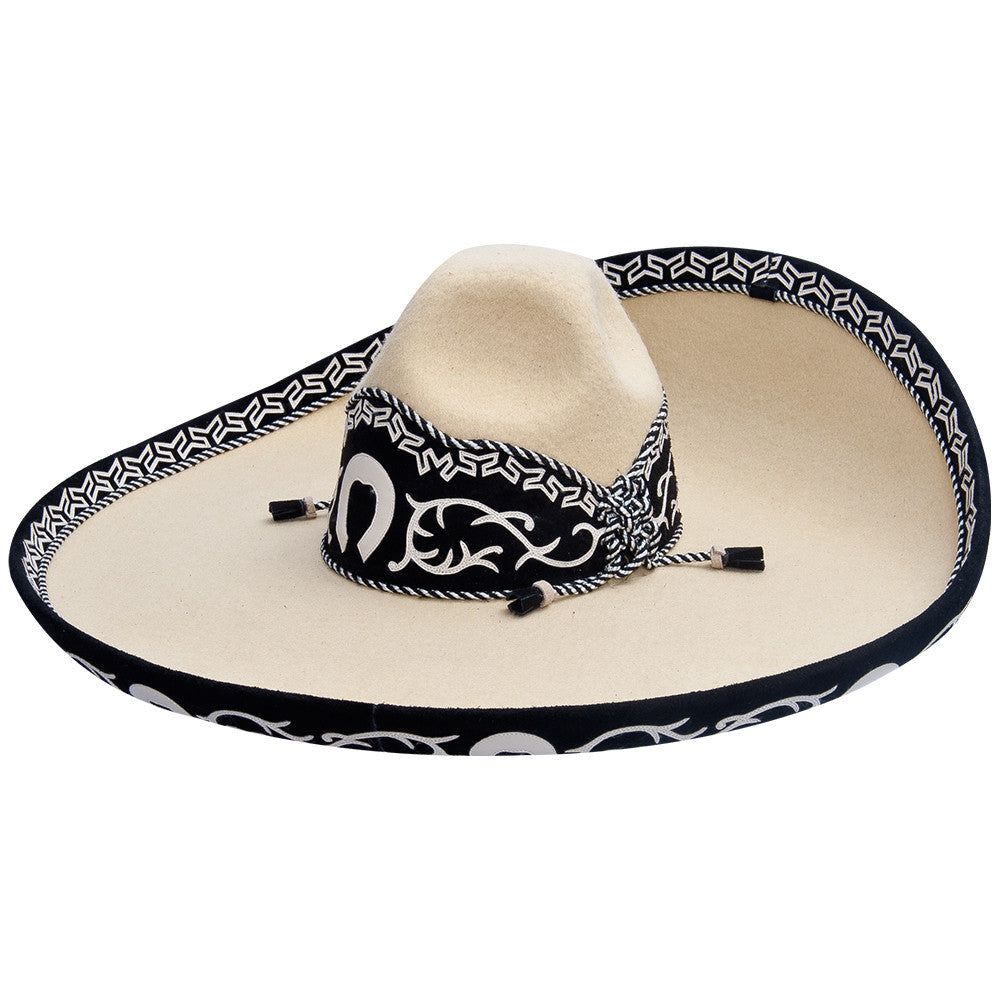 Sombreros Charros beige negro