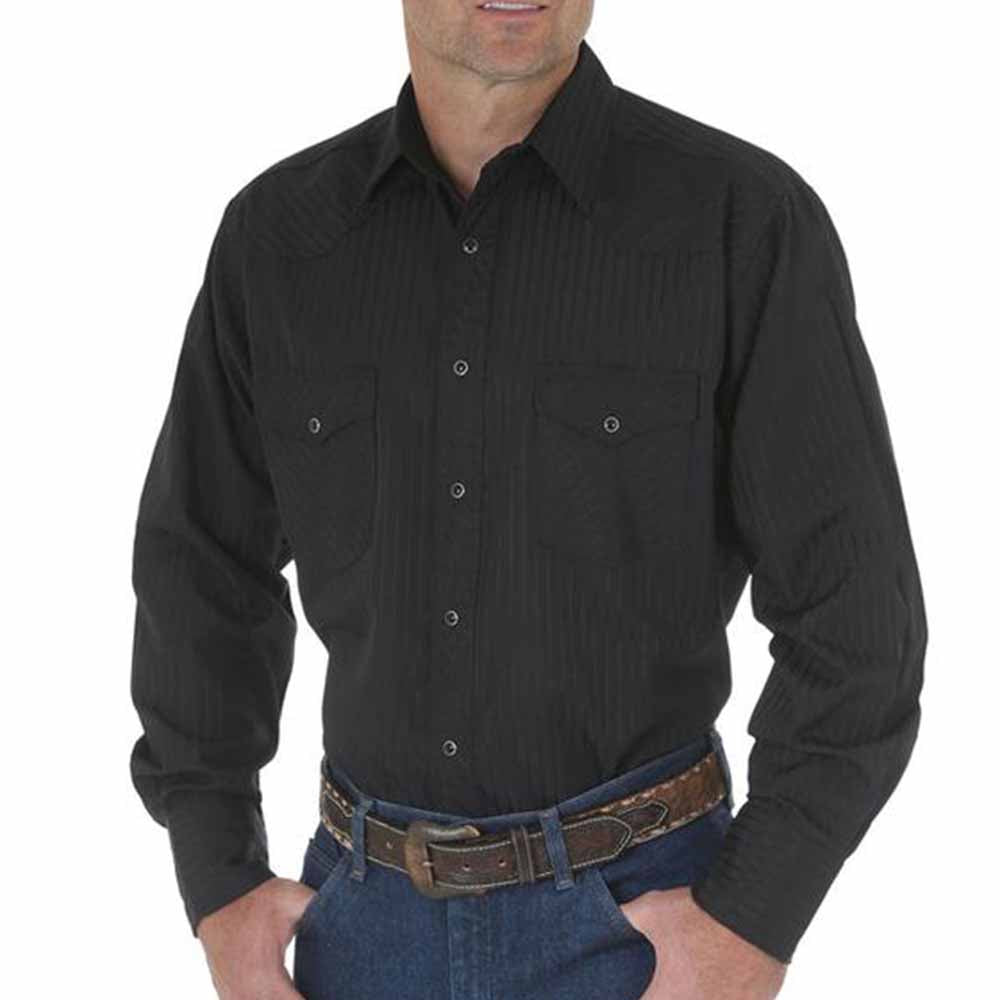 Men's Long Sleeve Dobby Stripe Shirt