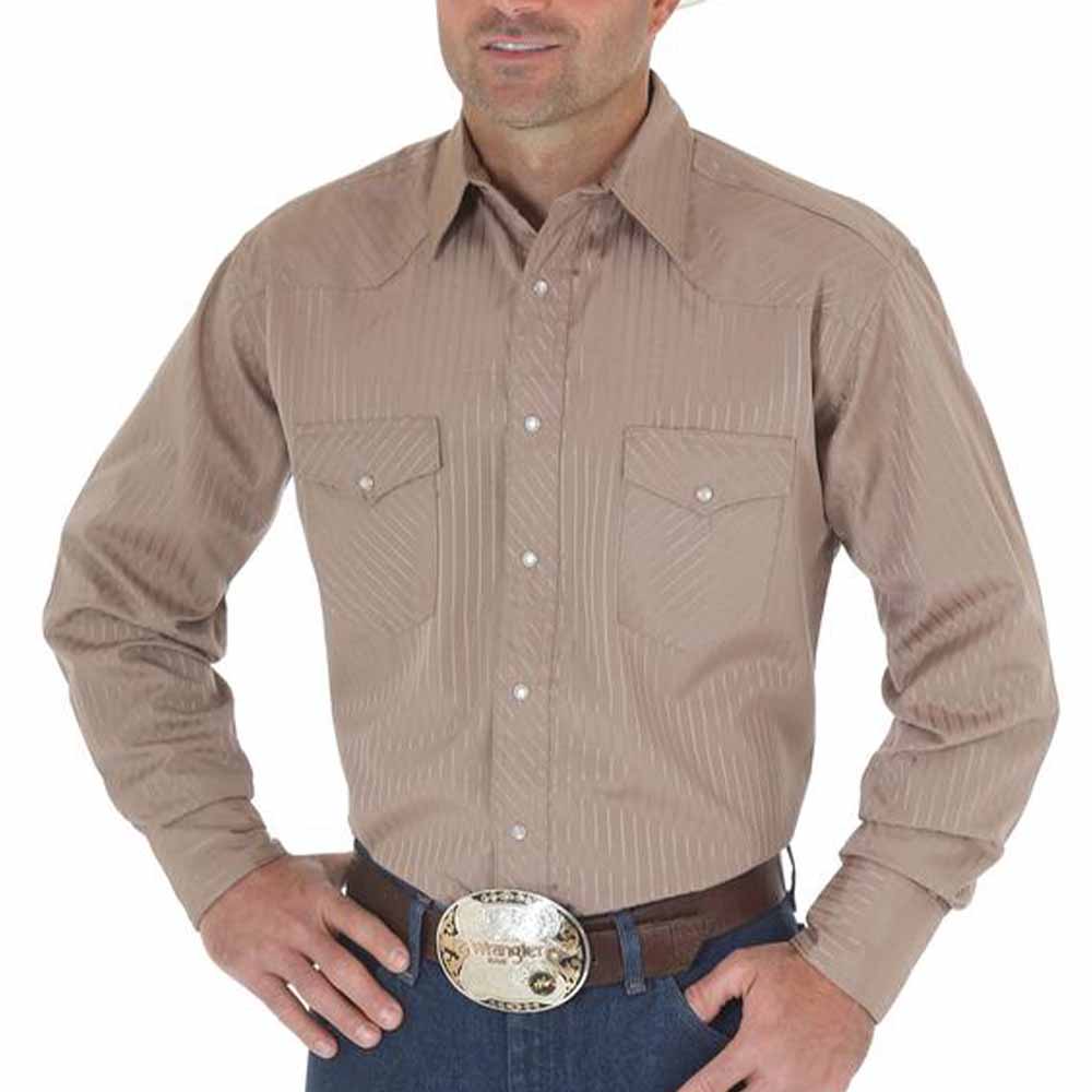 Men's Long Sleeve Dobby Stripe Shirt