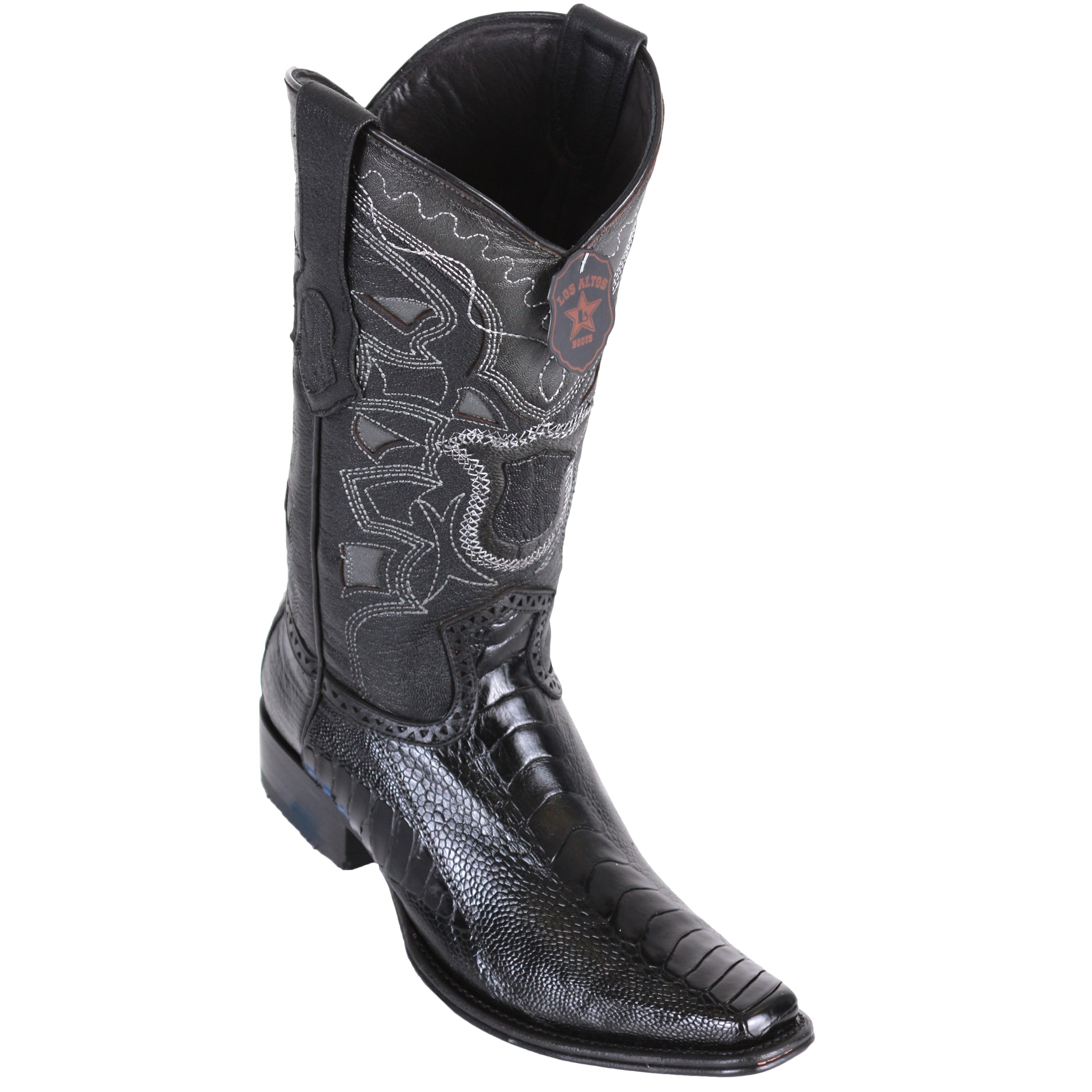 LOS ALTOS MEN R-TOE COGNAC GENUINE OSTRICH LEG WESTERN COWBOY BOOT 600503 D LOS ALTOS MEN R-TOE COGNAC GENUINE OSTRICH LEG WESTERN COWBOY BOOT 600503 D