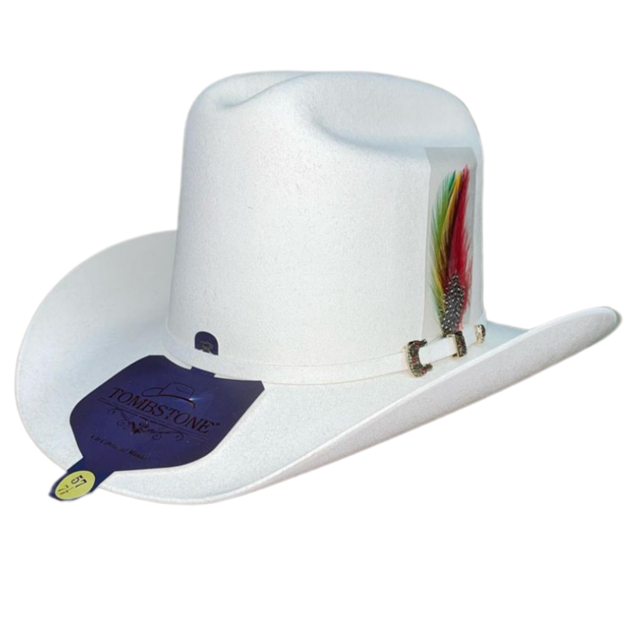 Tombstone El Viejon White Cowboy Felt Hat