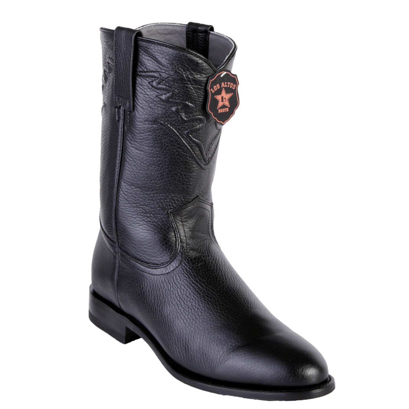 Black roper boots for men
