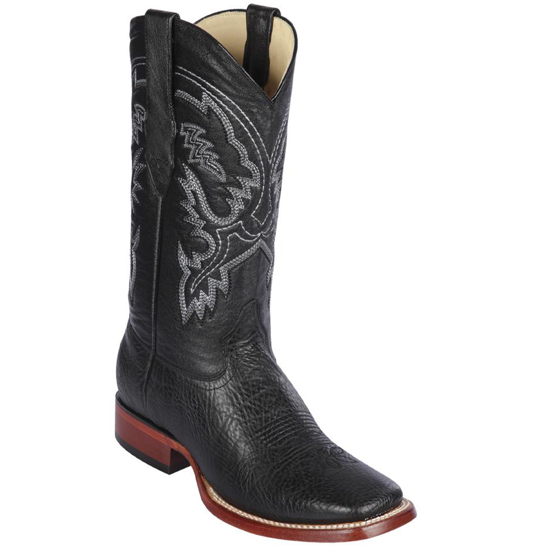 Bull Shoulder Black Square Toe Cowboy Boot