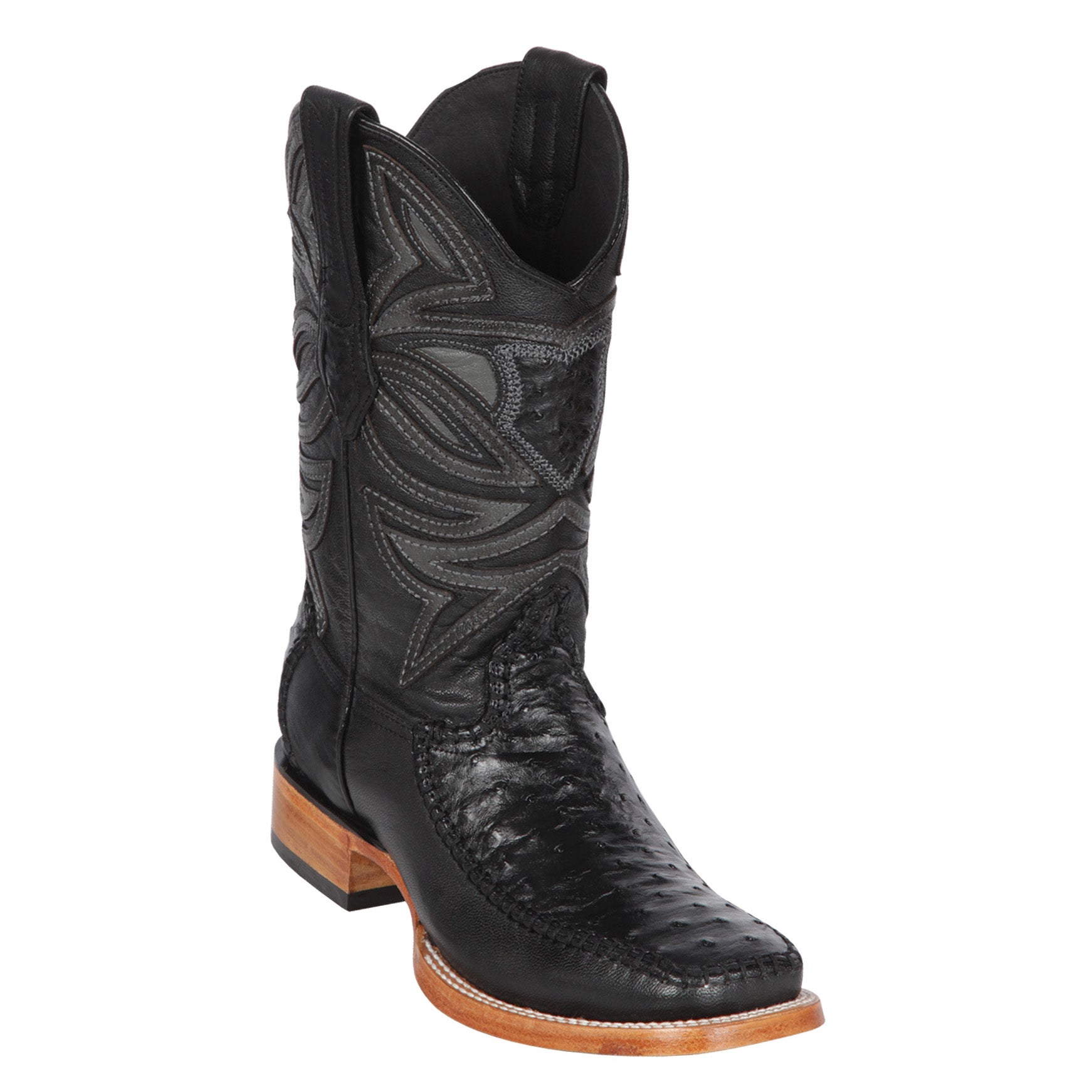 Ostrich & Deer Wide Square Toe