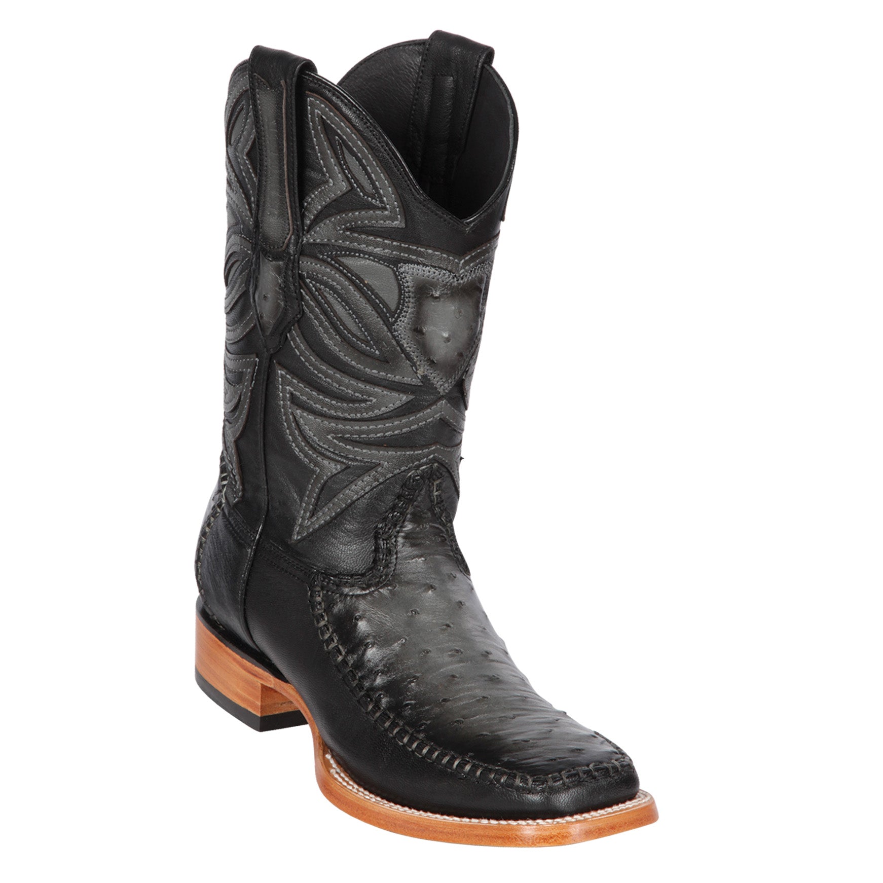 Ostrich & Deer Wide Square Toe