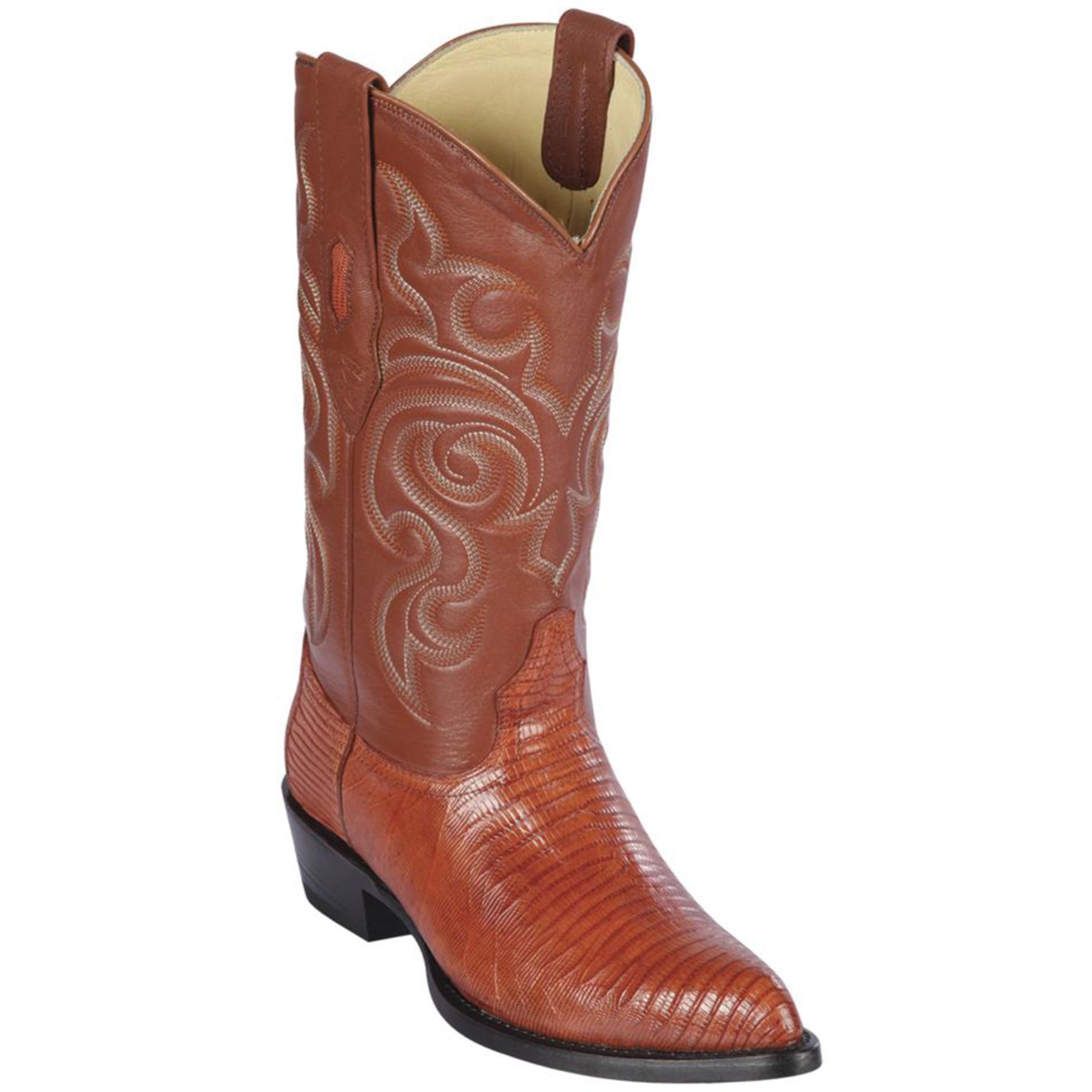 Los Altos Cognac Lizard Cowboy Boot J-Toe
