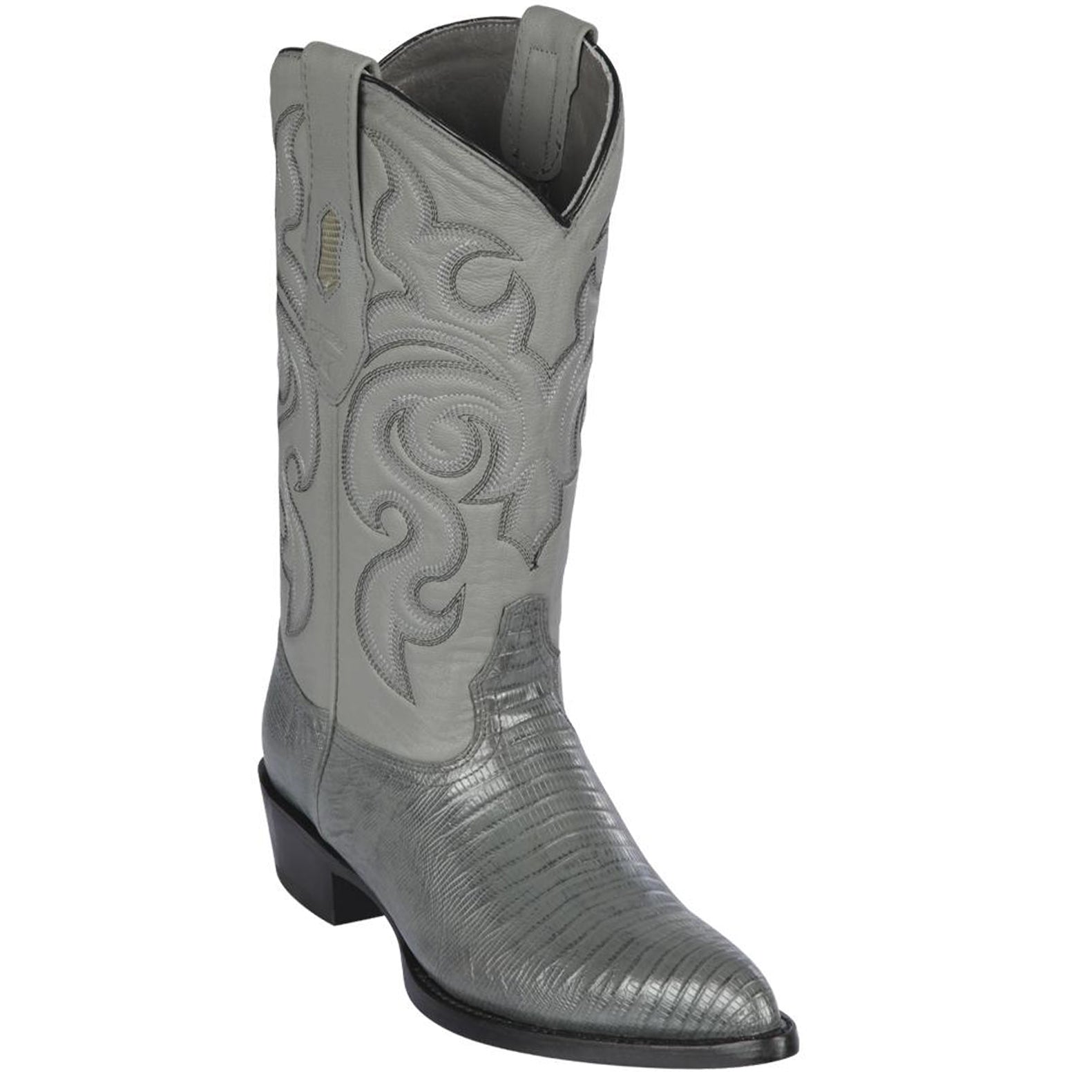 Grey Lizard Cowboy Boots R-Toe main image 1