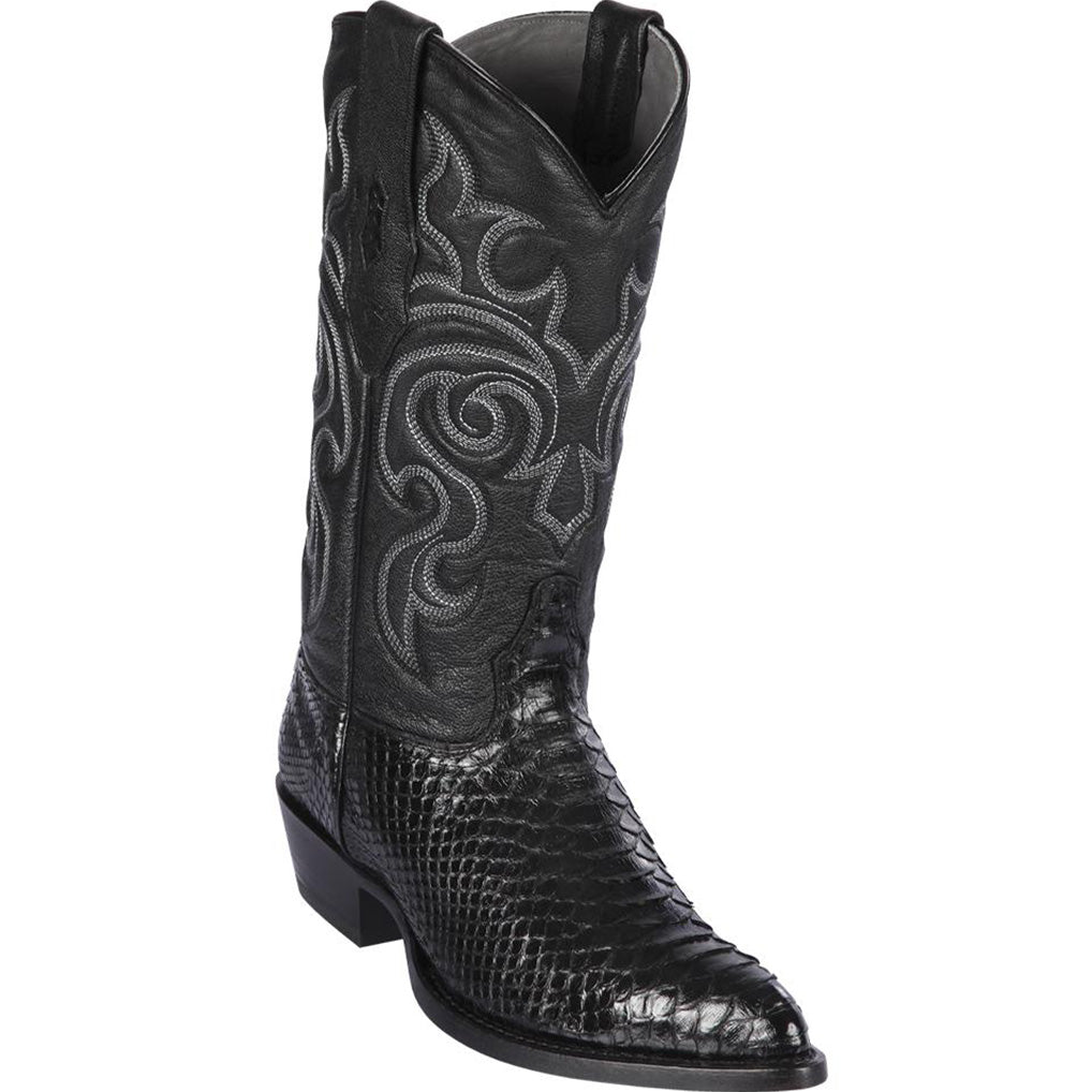 Mens Black Python Boots Los Altos Boots - Main Image