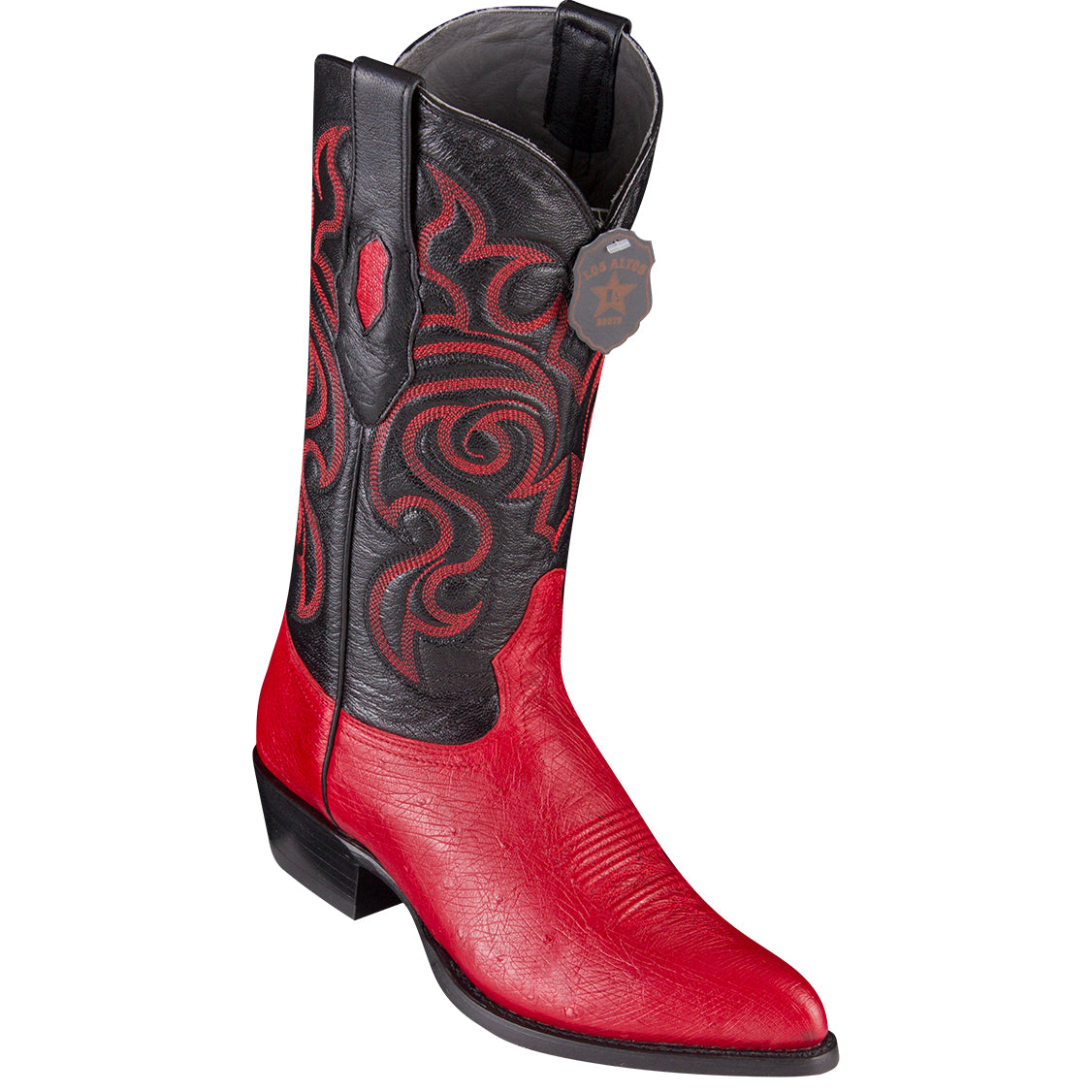 Red Ostrich Boots Los Altos Boots
