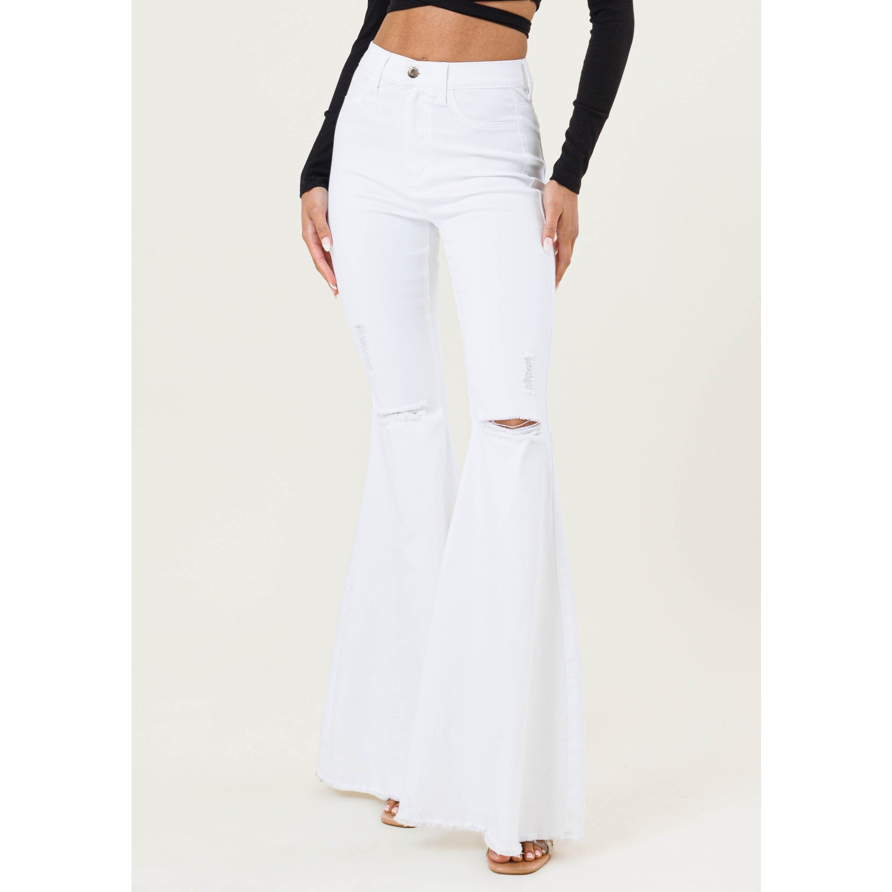 White flared jeans Clearance