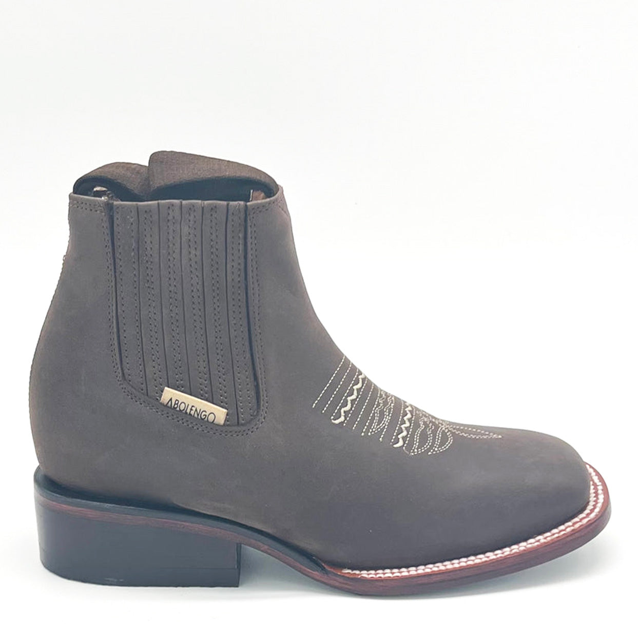 Side View Ankle Square Toe Cowgirl Boots