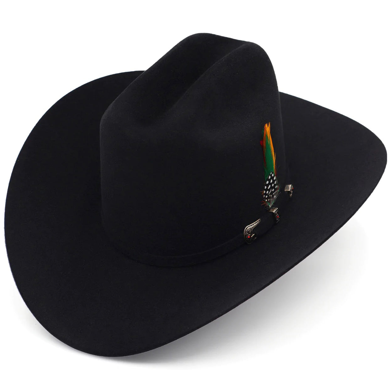 Black cowboy felt hat
