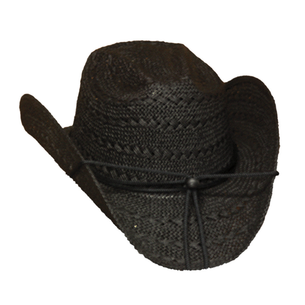 Chapeau Cowgirl en Paille Noir de Stone Hats