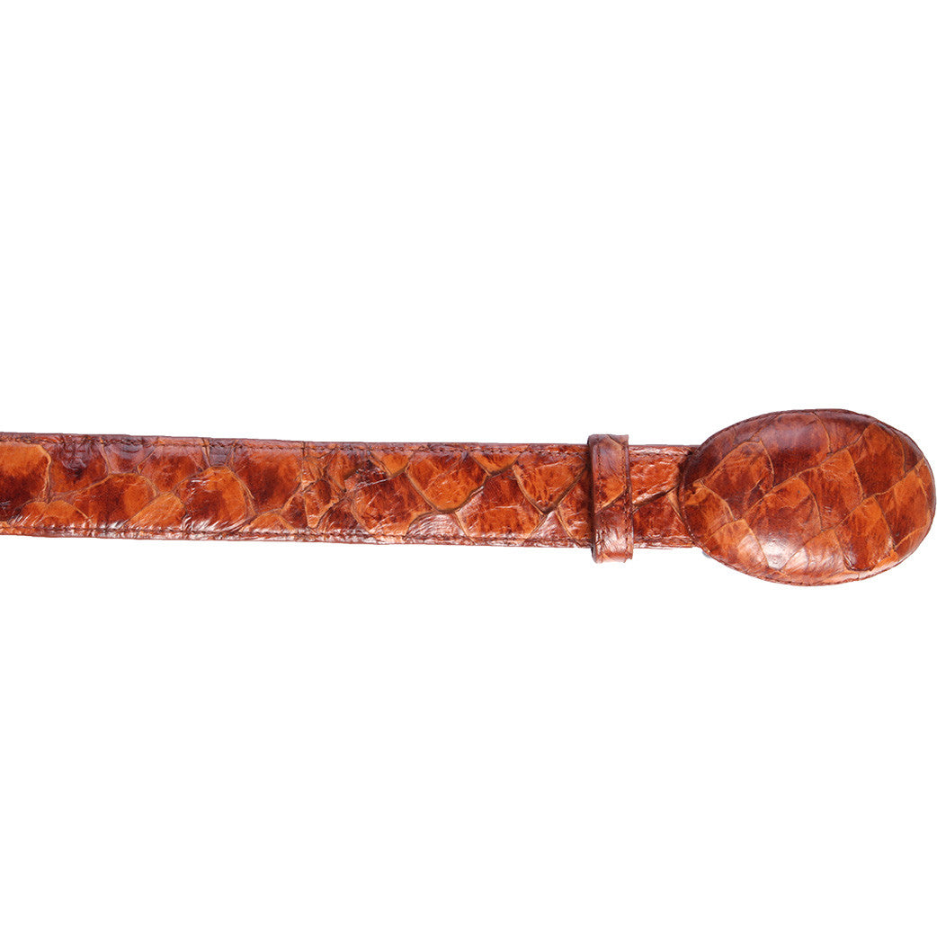 Cognac Pirarucu Belt