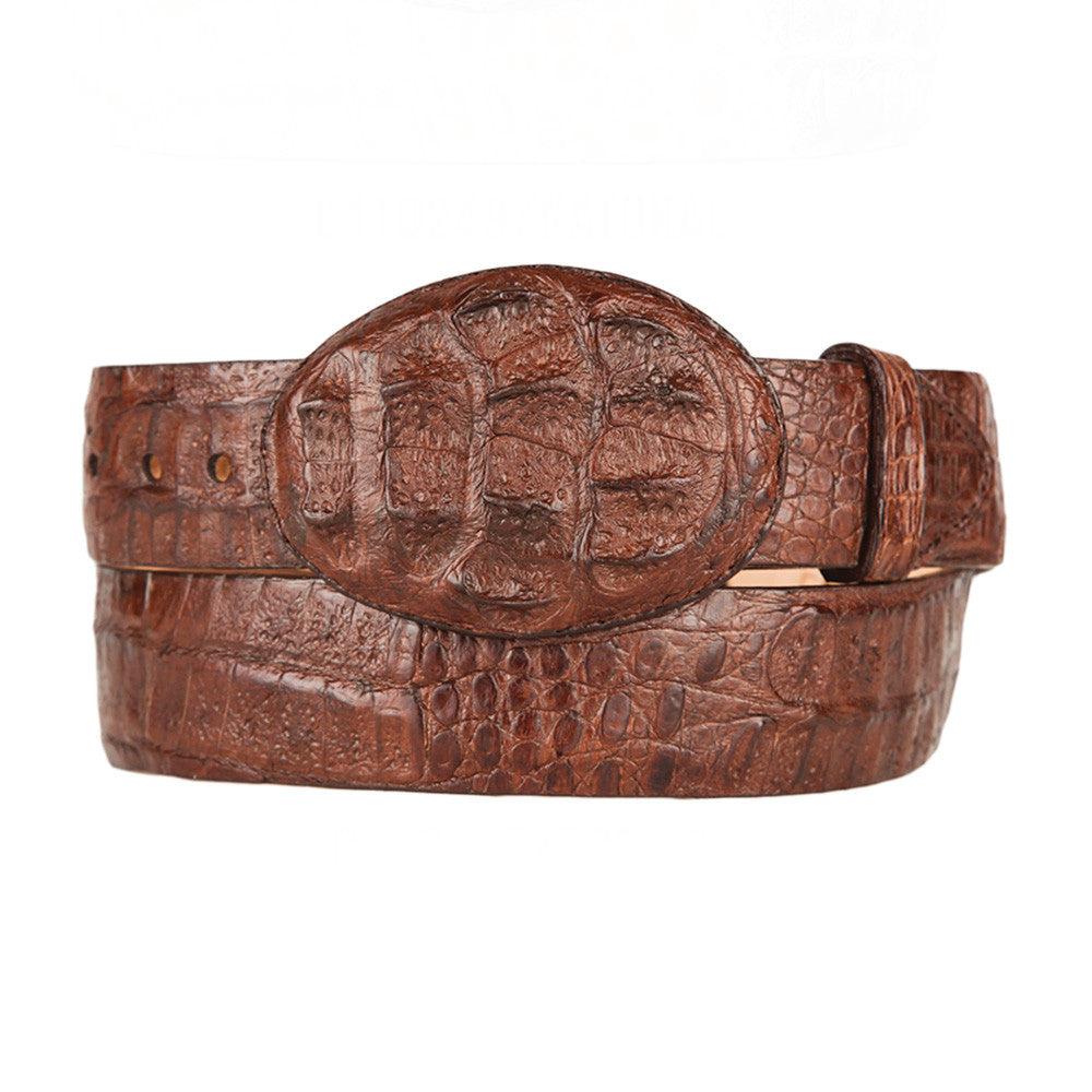 brown caiman belt