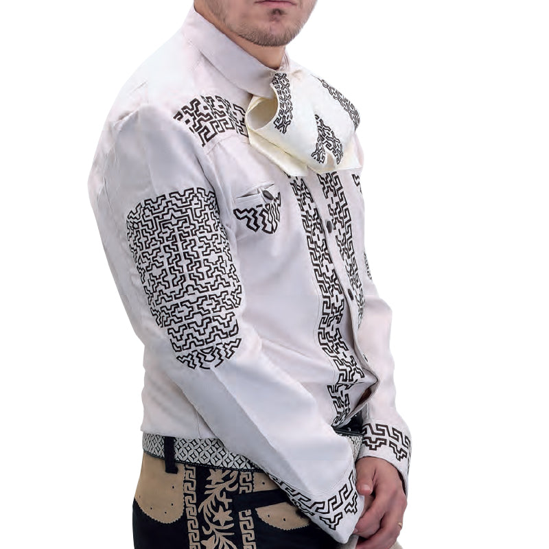 White embroidered western wear