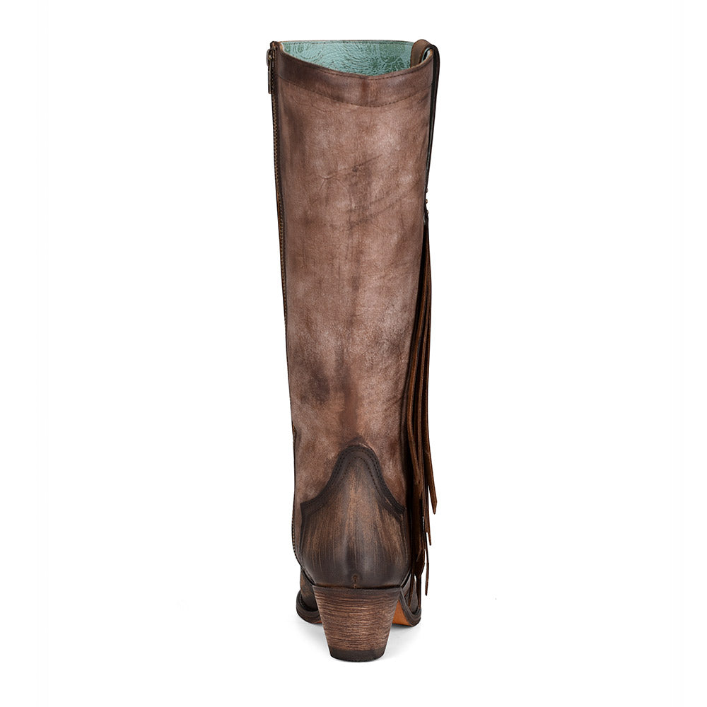 Women's Bronze Fringe Tall Cowgirl Boot