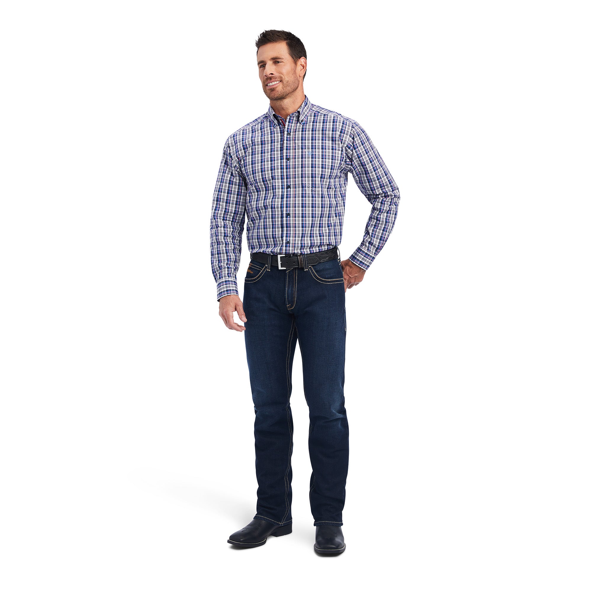 Camisa Ariat para hombre azul