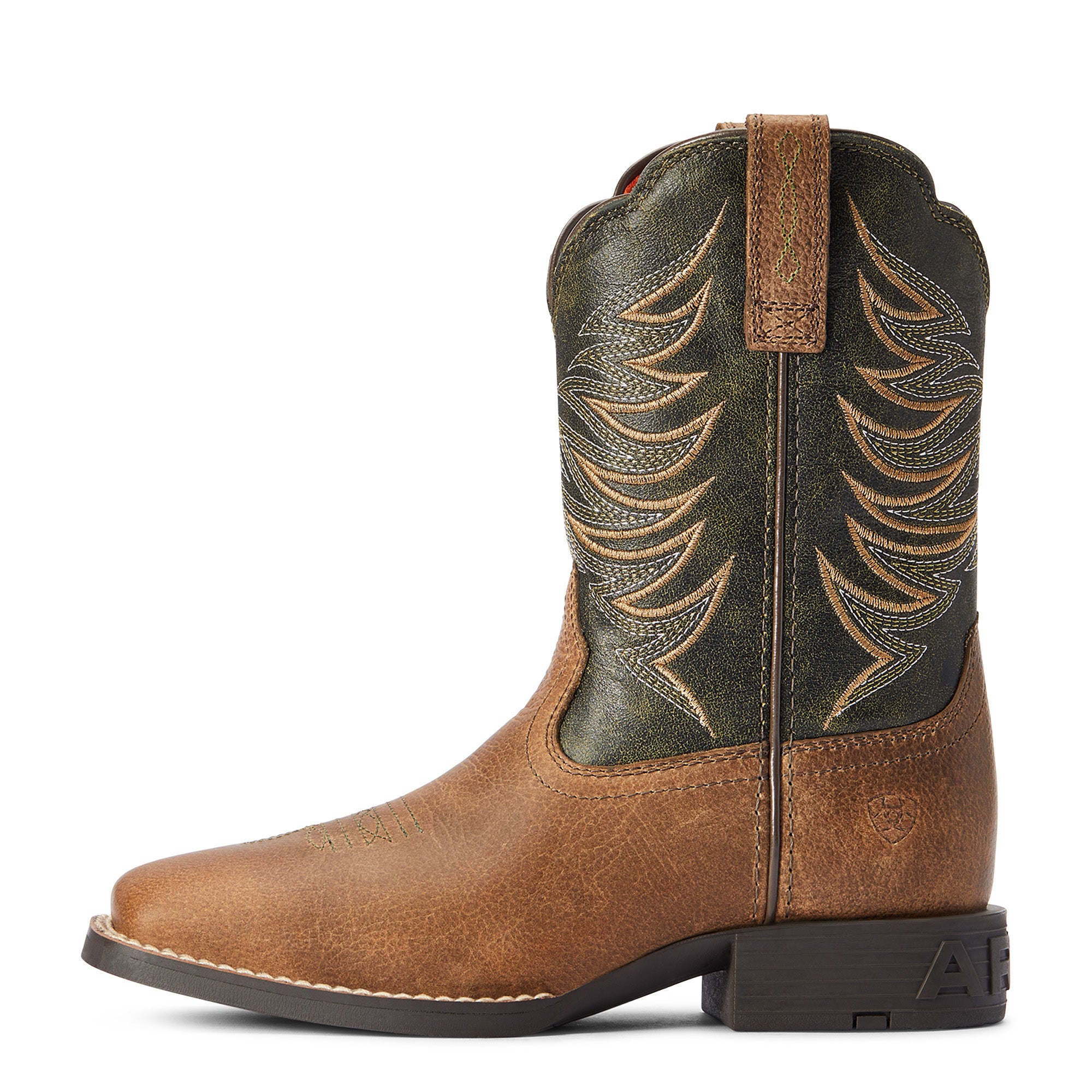 Botte western Firecatcher marron vieilli Ariat pour enfant