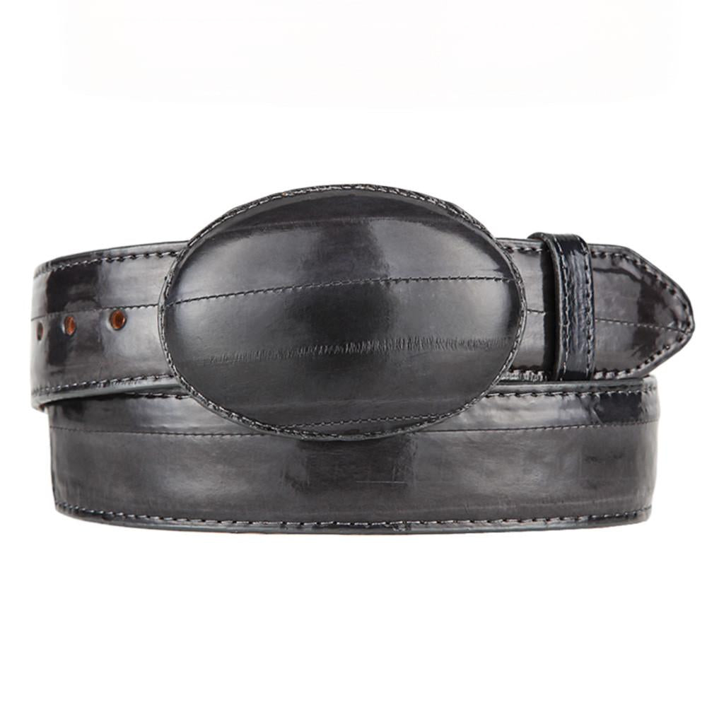 Los Altos Mens Grey Eel Belt