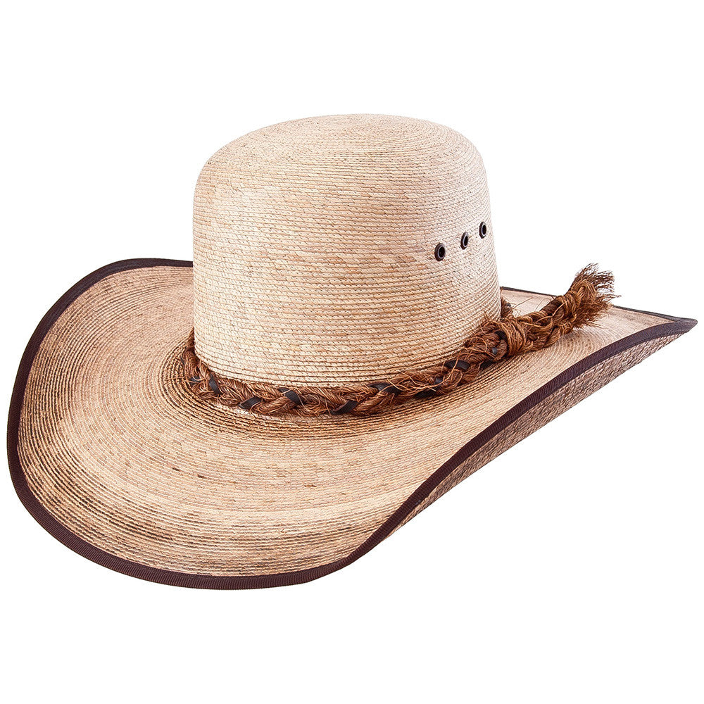 Palm Leaf Open Crown Cowboy Hats Stone Hats