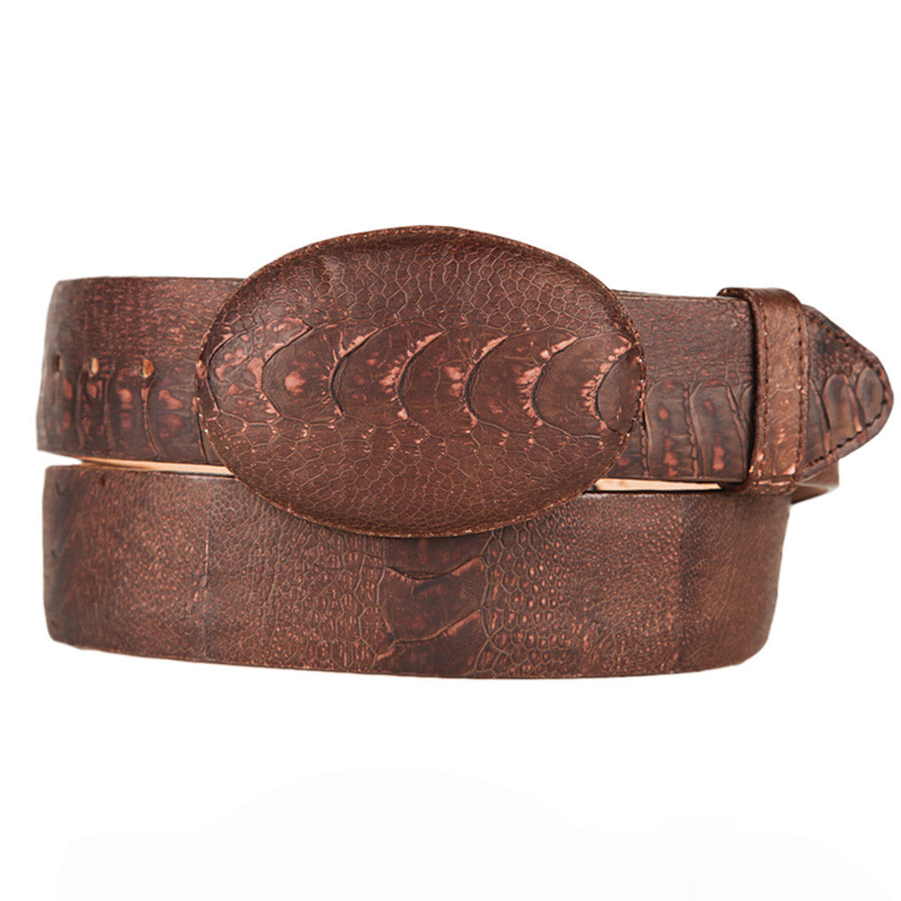 Los Altos Men Ostrich Leg Western Belts display picture 1