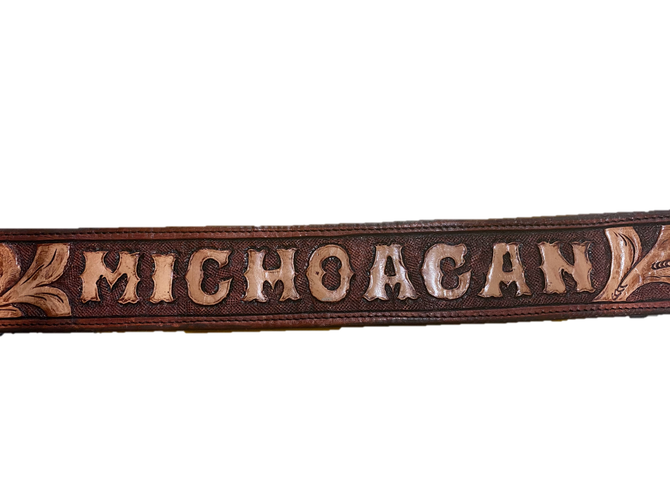 Leather Hand Tooled Belt