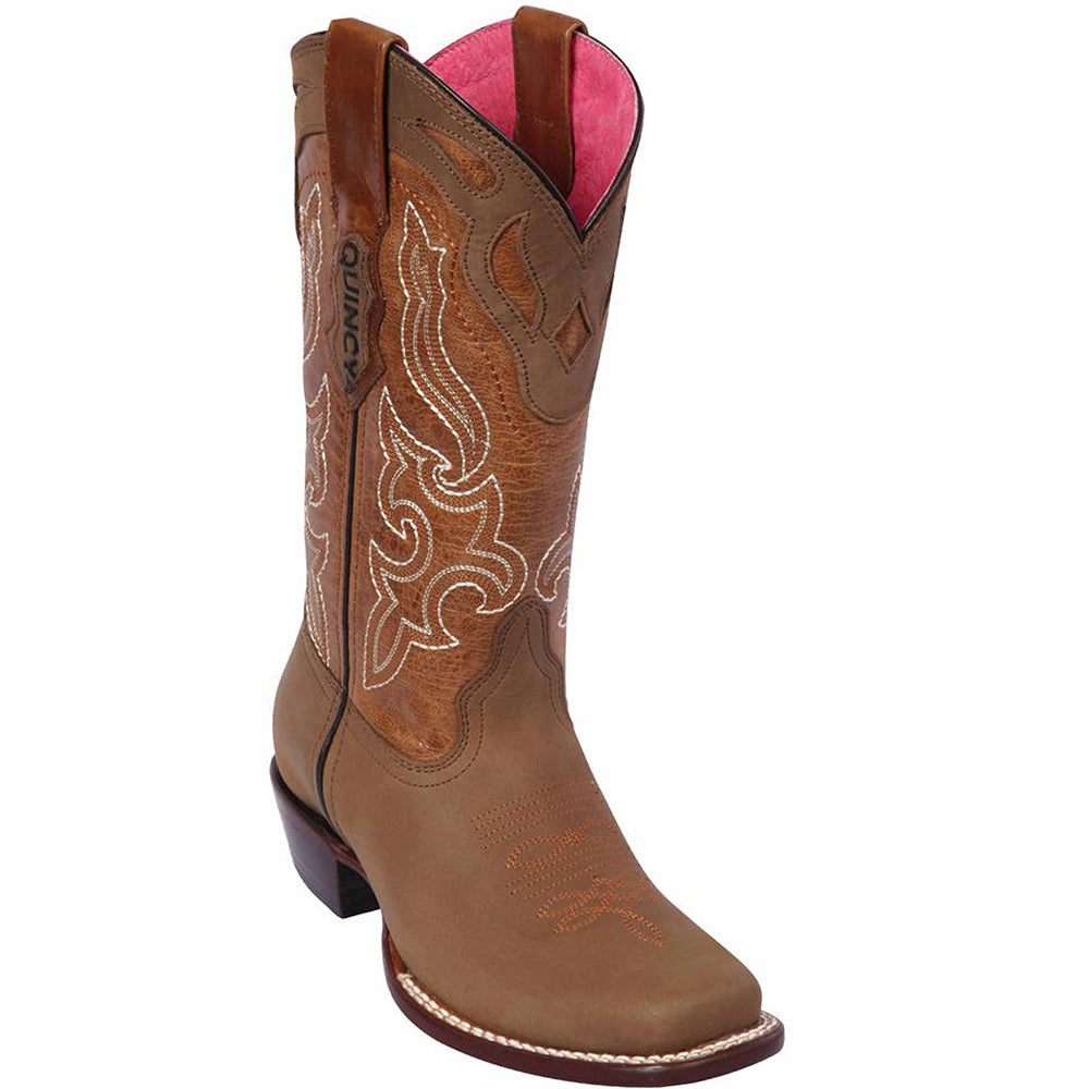 Quincy Tan Cowgirl Boots - Square Toe