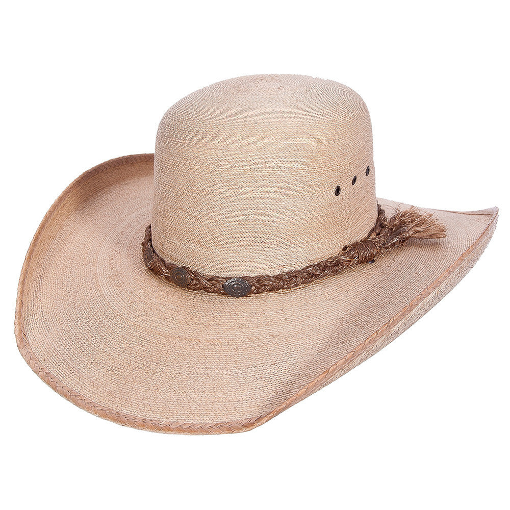 Sahuayo Open Crown Palm Leaf Cowboy Hat - VaqueroBoots.com - 2