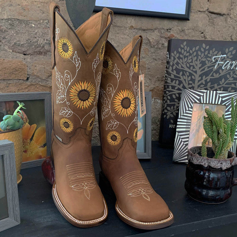 sunflower cowgirl boots