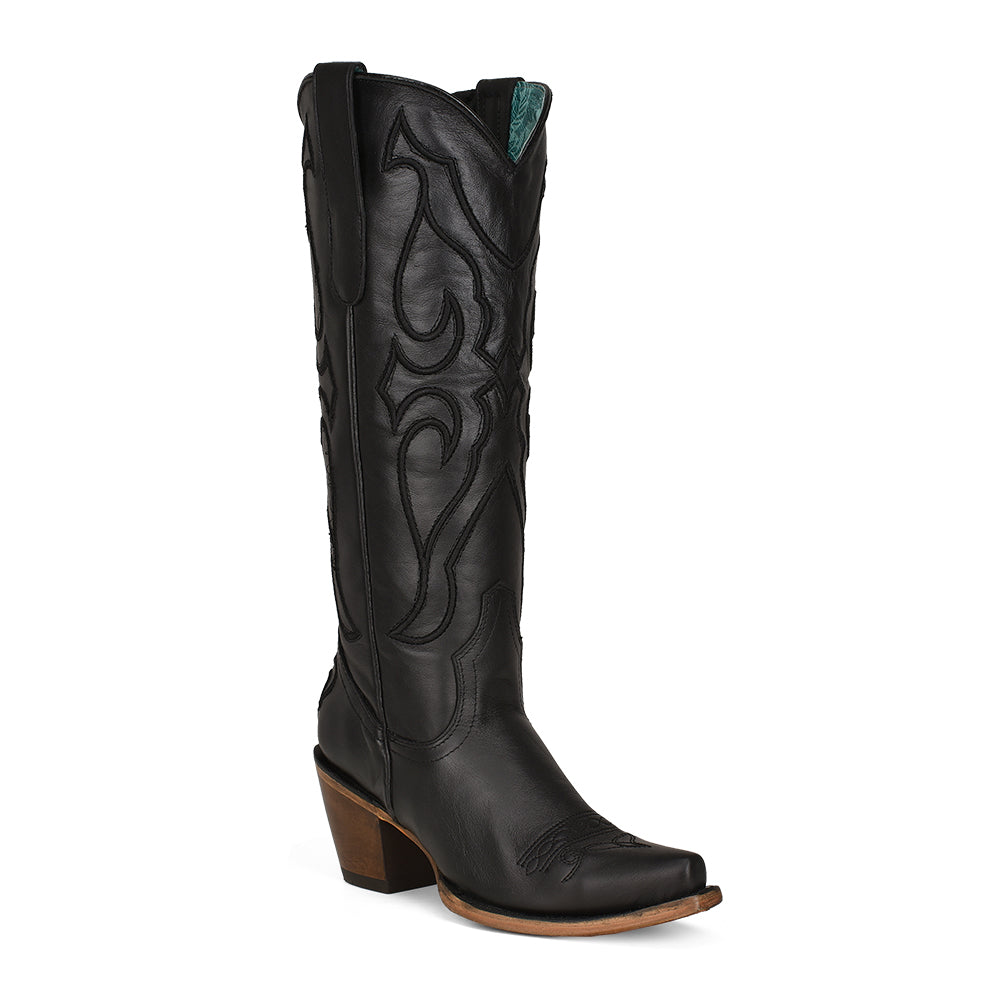 Corral Women's Black Tall Boot Snip Toe