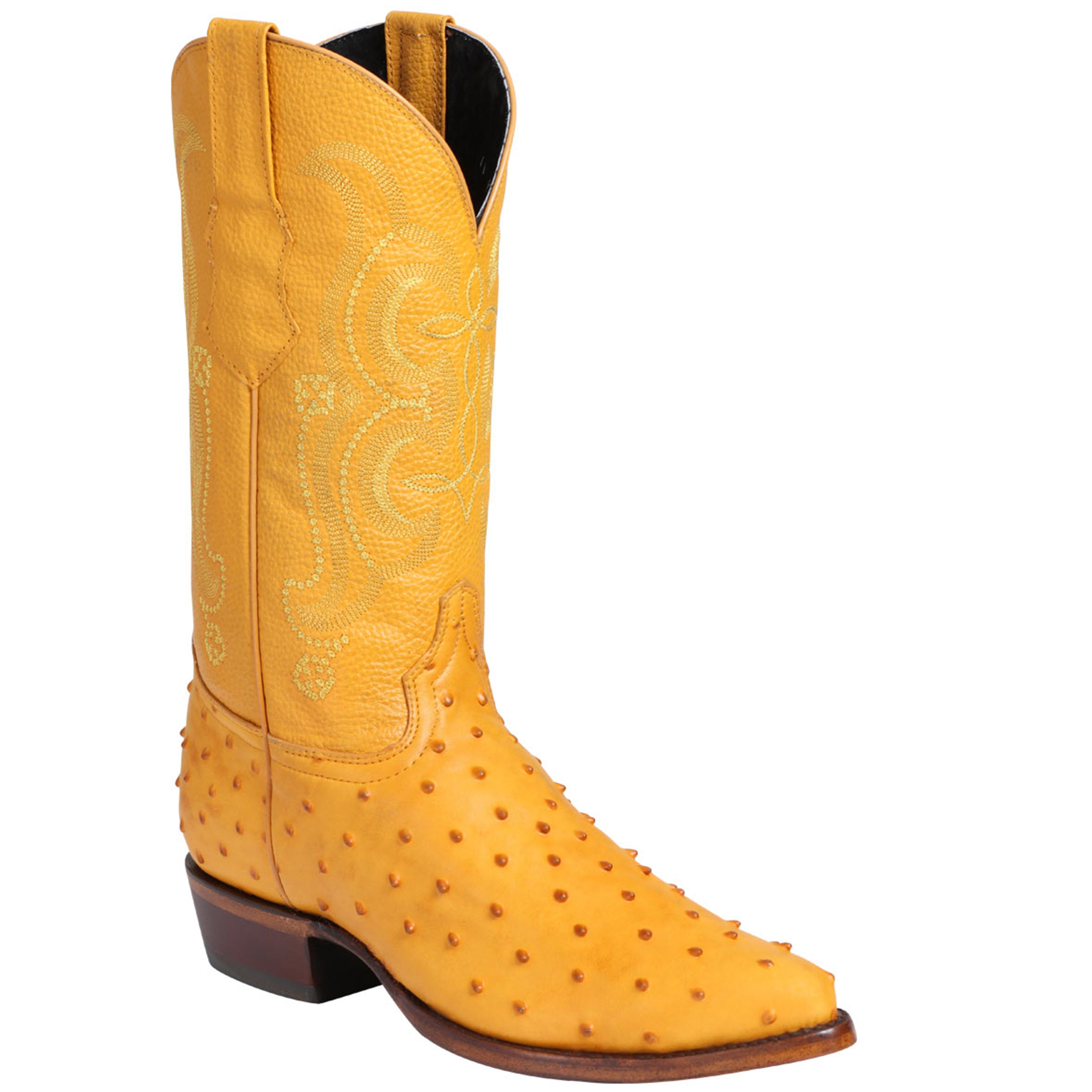 Buttercup Ostrich Print Boots Pointed Toe - El General