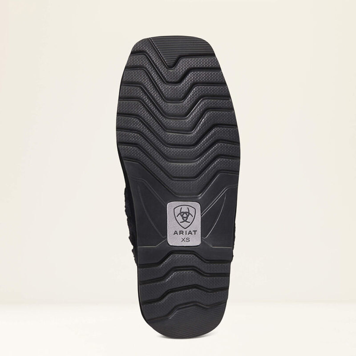 bottom of Ariat black slipper