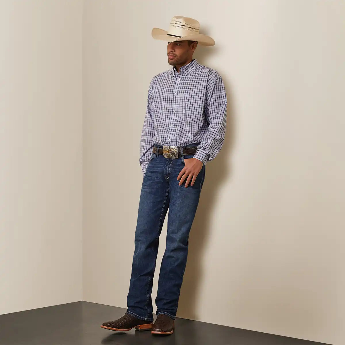 Camisa Ariat Wrinkle Free Ace Plaid Classic