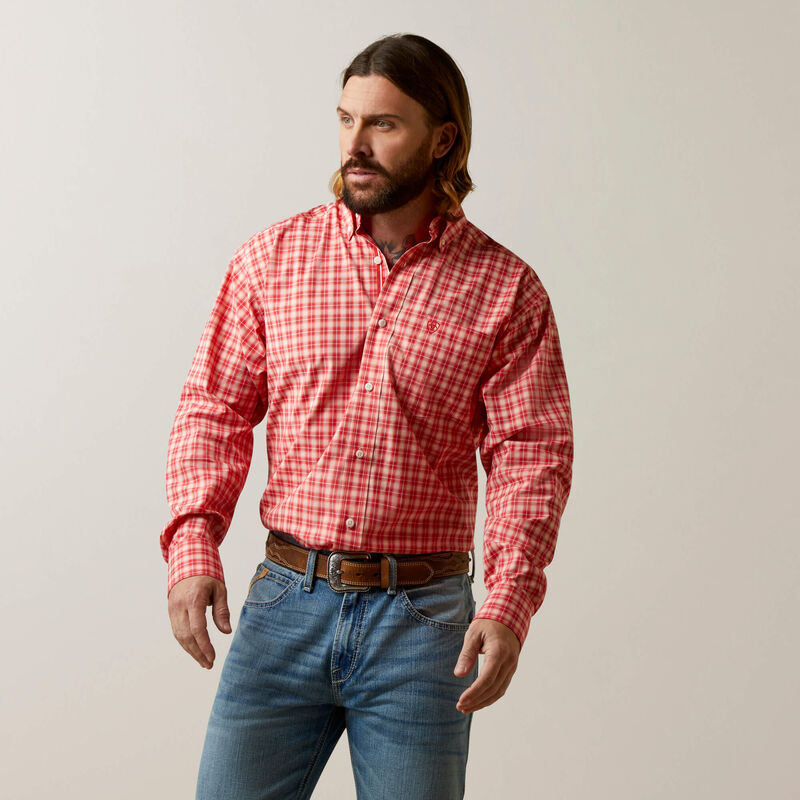 Red Ariat Shirt Pro Series Oberon Classic Fit