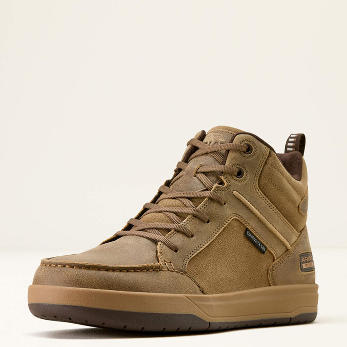 Ariat men's outmatch mid work shoe on a white background.