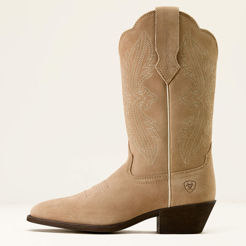 Side view of Ariat Women's Taupe Heritage StretchFit Western Boot R-Toe