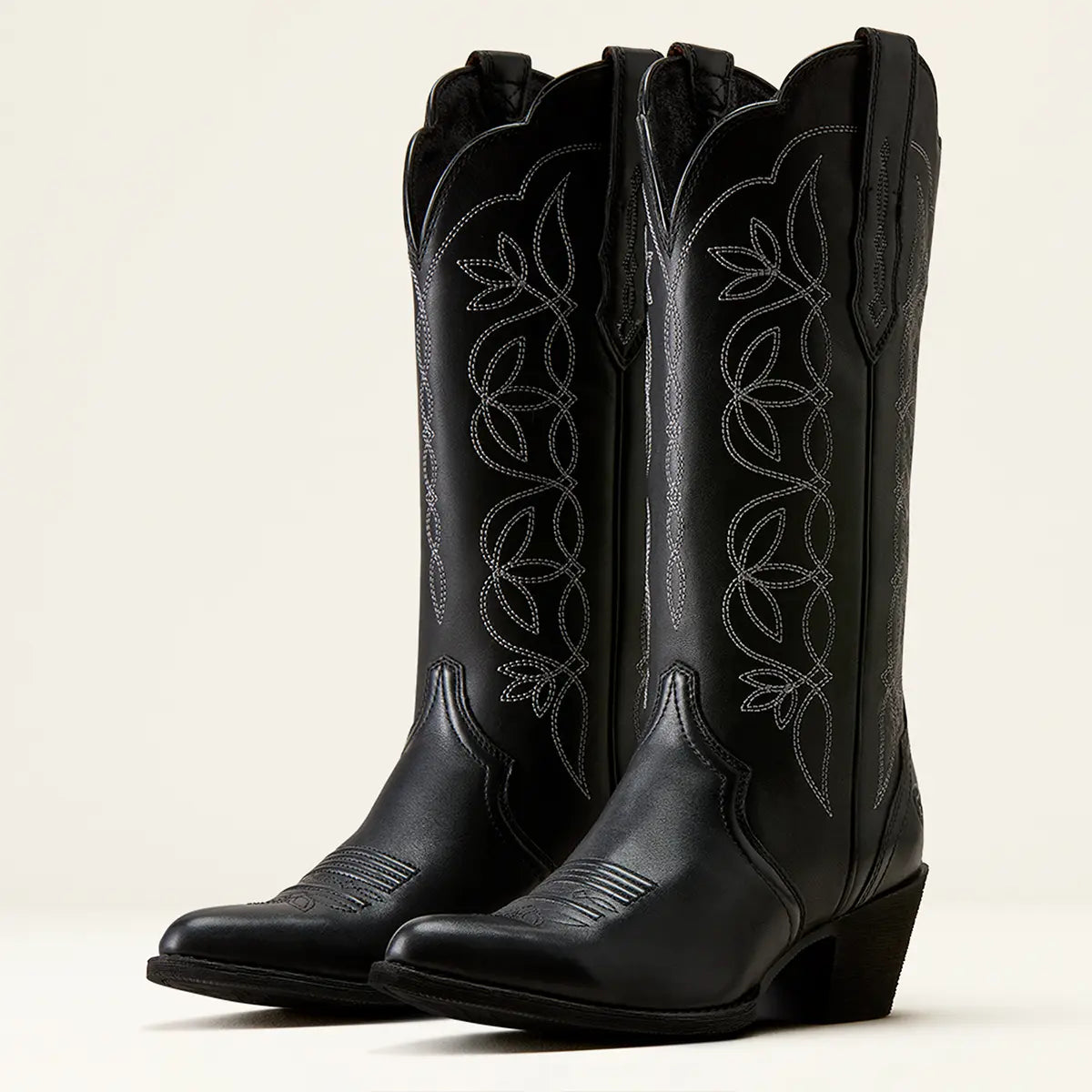 Studio pair view of the Ariat Women's Heritage Blossom boots displaying both boots from a three-quarter angle.