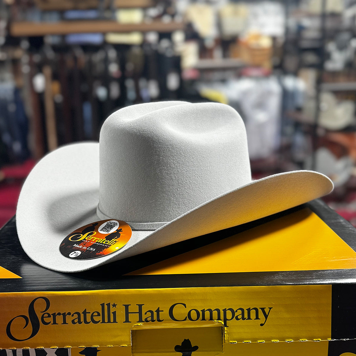 Serratelli 100x Beaver Cowboy Felt Hat Platinum