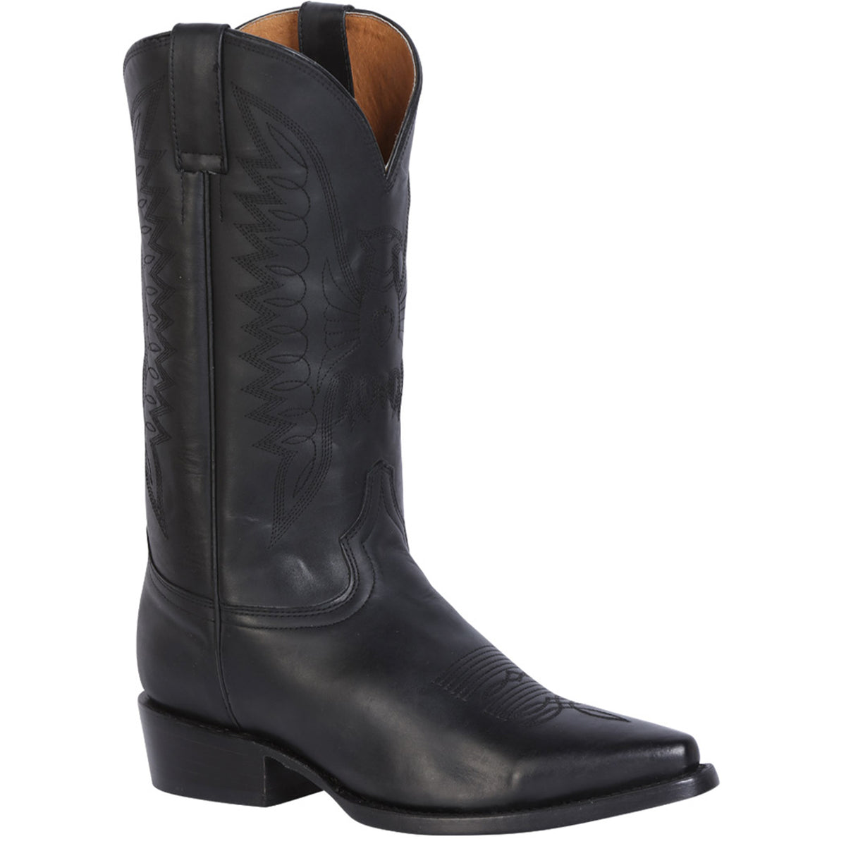 Mens Black Snip Toe Cowboy Boots display picture 2