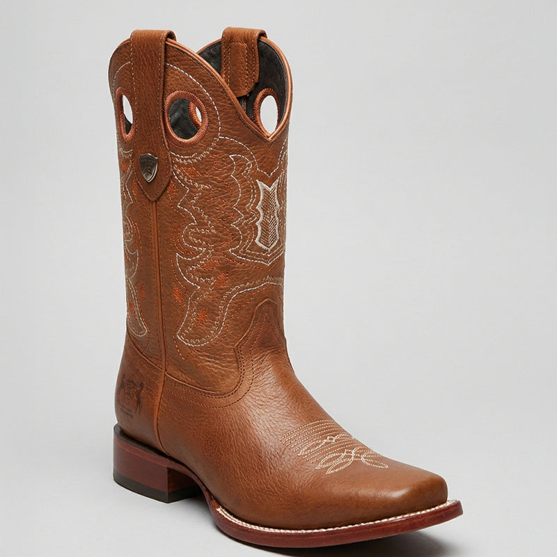 Wild West Men's Honey Brown Square Toe Boot