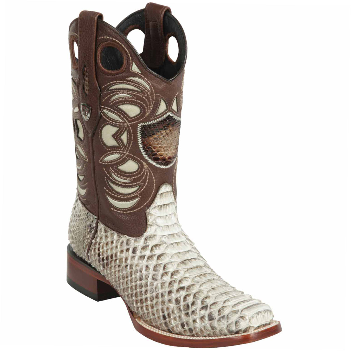 Mens Square Toe Snakeskin Boots - Wild West Boots