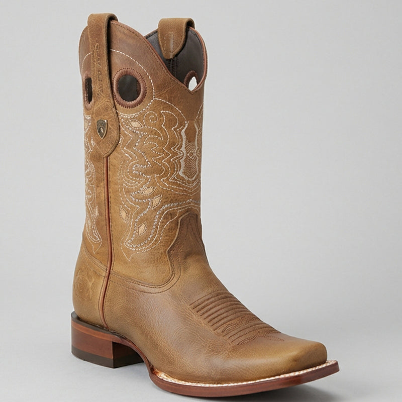 Wild West Men's Honey Brown Square Toe Cowboy Boot
